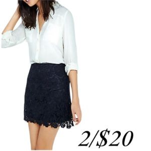 Sale 2/$20 -Nwot Express sz 8 paisley crochet lace skirt-